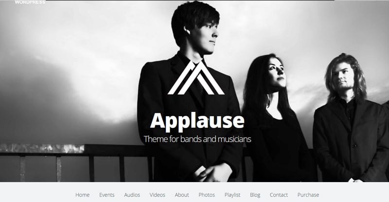 Applause -One-Page Responsive Music & DJ WP Theme