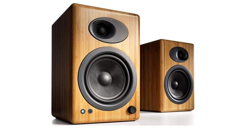 Audioengine A5 Plus Classic 150W Powered Bookshelf Speakers With Remote Control