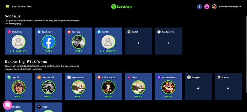 Beatchain, a Spotify stats website