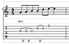 Legato guitar example 1