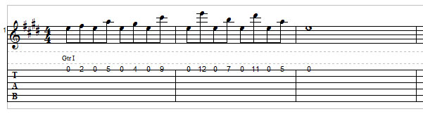 Open string lick example 2
