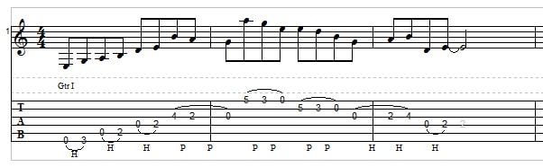Legato guitar example 3