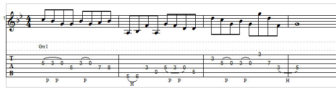 Open string lick example 5