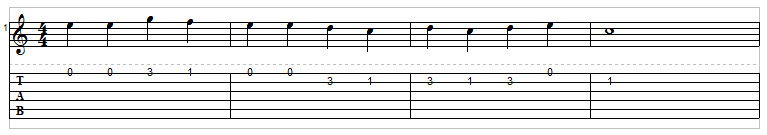 Example 4: Single note melody