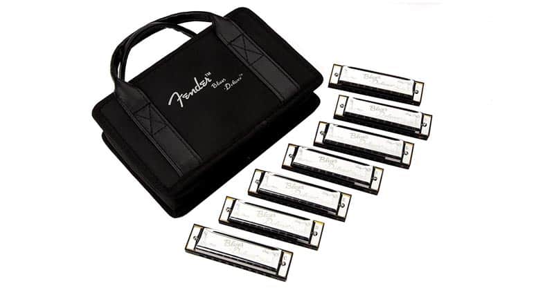 Fender Blues Deluxe Harmonica, 7-Pack With Case