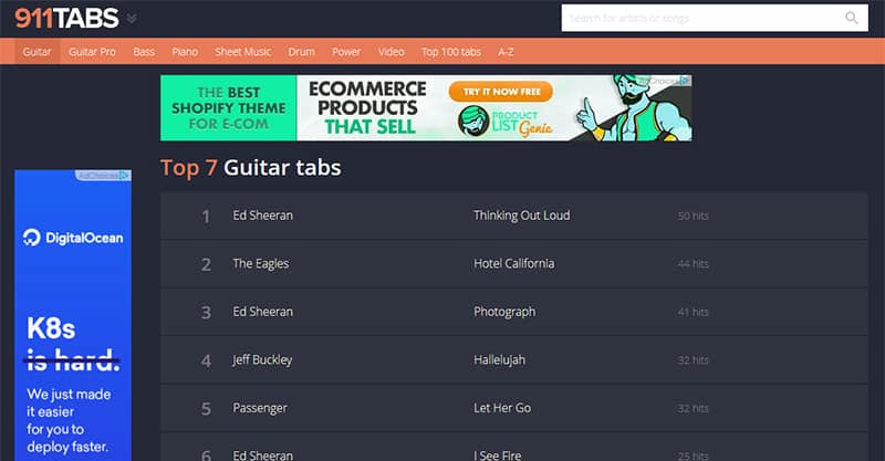 Finding the best free and accurate guitar tabs
