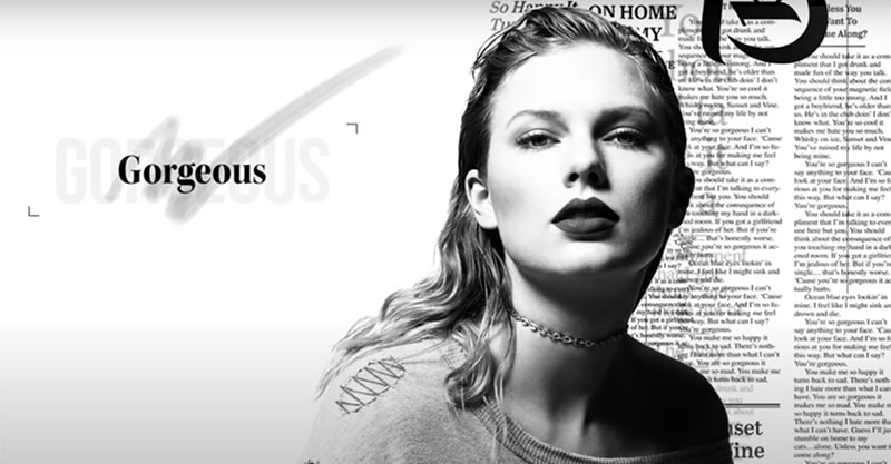 "Gorgeous" by Taylor Swift