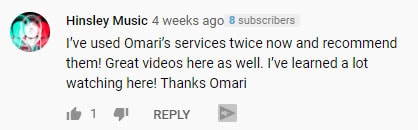 Hinslet Omari Mc Testimonial