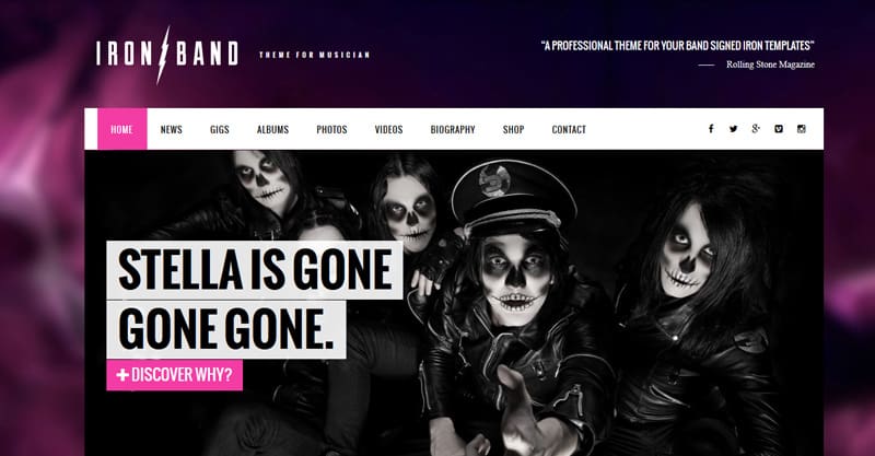IronBand – Music Band & DJ WordPress Theme