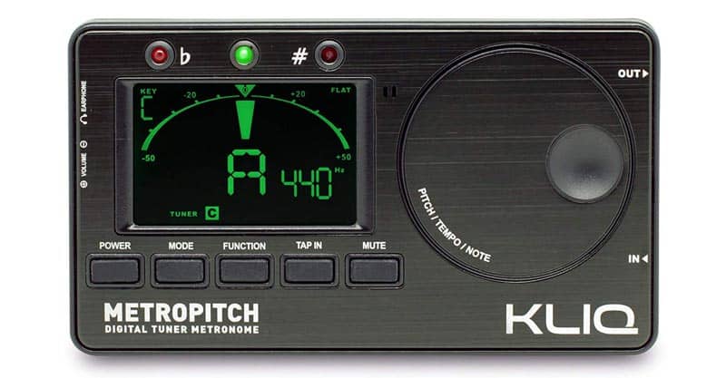 KLIQ MetroPitch – Metronome Tuner For All Instruments – With Guitar, Bass, Violin, Ukulele And Chromatic Tuning Modes