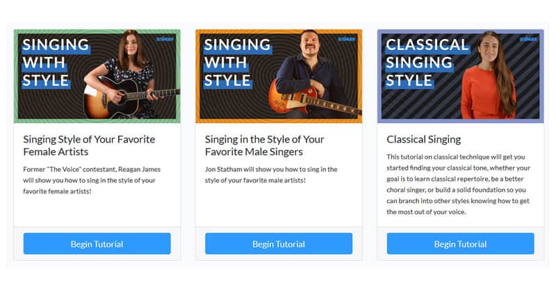 Lessons for vocalists