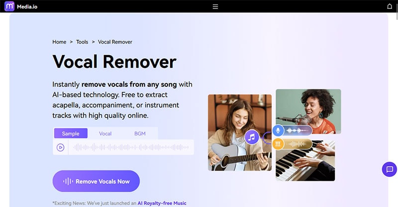 Media.io Vocal Remover