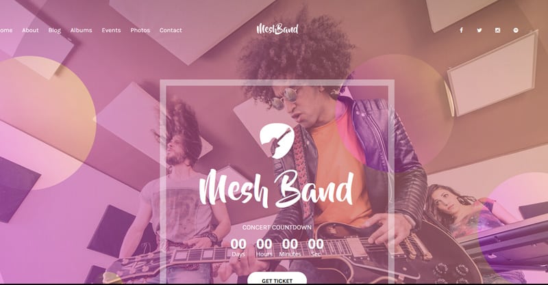 MESH | Music, Band, Musician, Event, Club Theme
