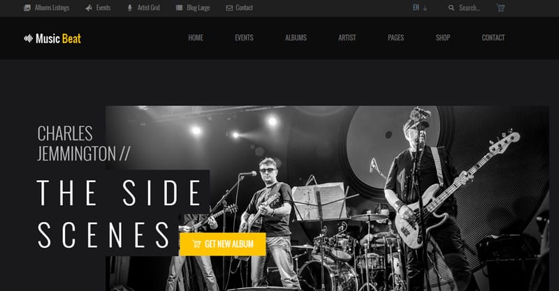 MusicBeat Music Bands Musicians & DJ’s WordPress Theme