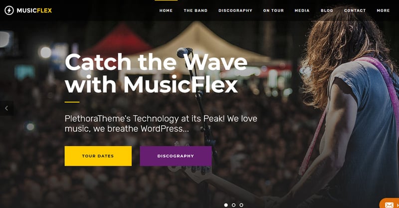 MusicFlex – A Flexible Music WordPress Theme