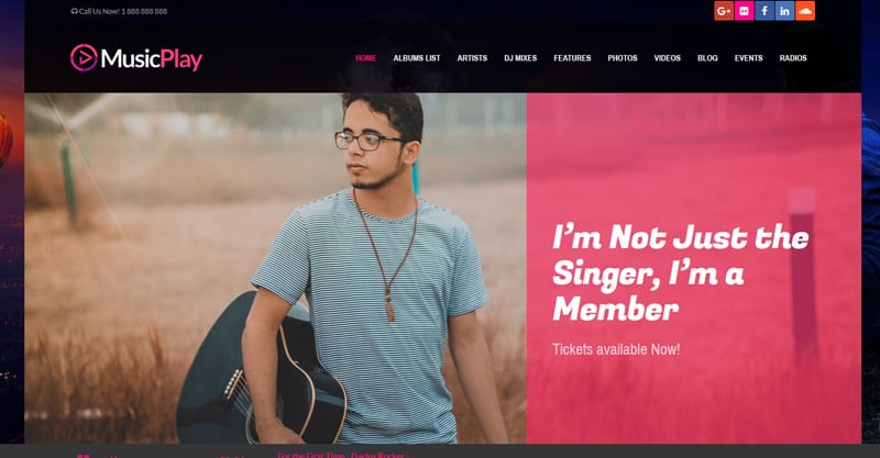 MusicPlay – Music & DJ Responsive WordPress Theme