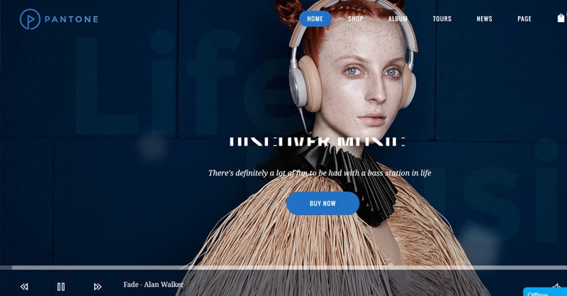 Pantone – Music / Artist / Singers / Bands WordPress Theme