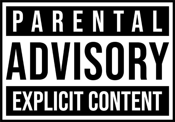 Parental advisory sticker