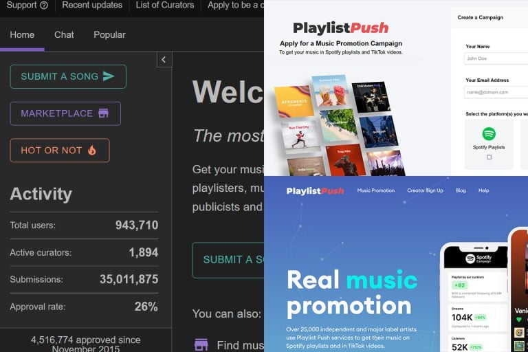 Playlist Push vs SubmitHub 2023