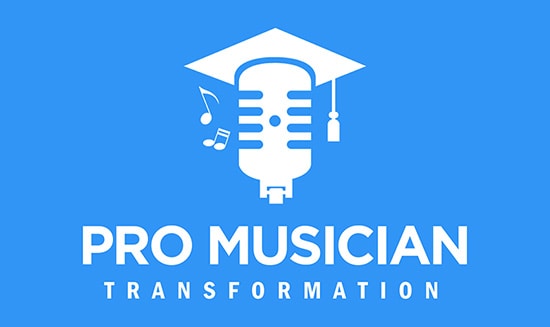 Pro Musician Transformation Logo Blue