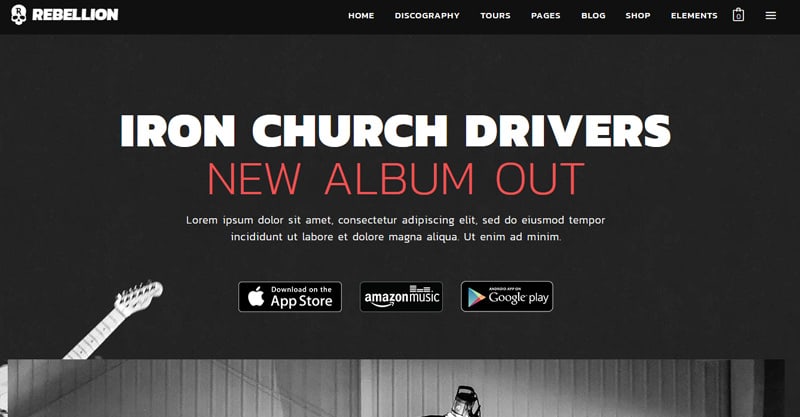 Rebellion – A High-powered Theme for Musicians, Bands, and Record Labels