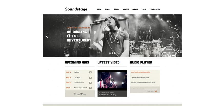 Soundstage – WordPress Theme For Bands/Musicians
