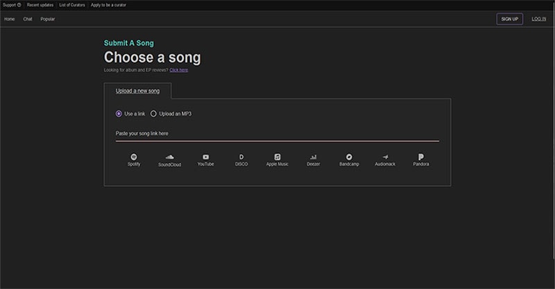 Submit your music