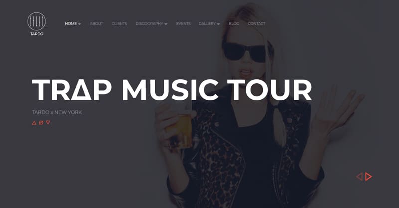 TARDO – DJ Producer Band Musician WordPress Theme
