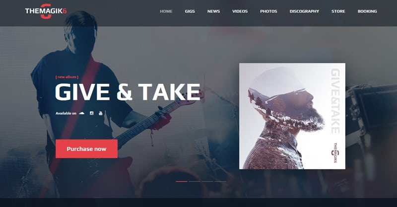 The Magic 6 – Music Band & Musician WordPress Theme