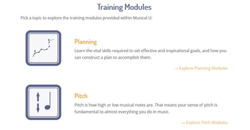 Musical U training modules