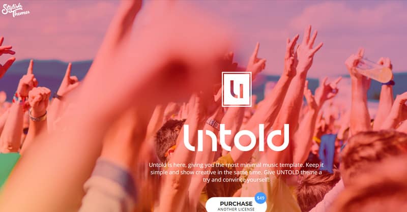 Untold – WordPress Theme For Bands And Musicians