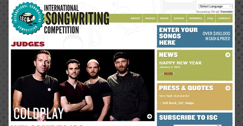 Win prizes writing songs